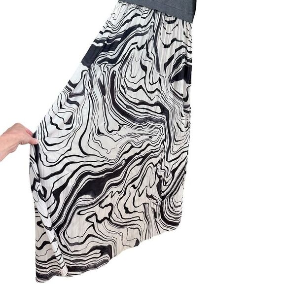 Anthropologie Thea Twofer Sweater Maxi Dress Womens Large Grey White Black NWT - Picture 8 of 12